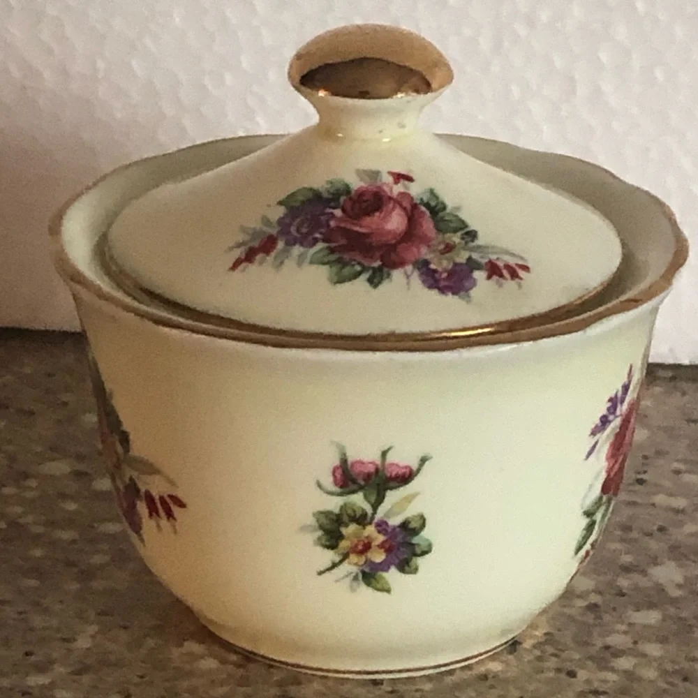 Antique Royal Stuart Sugar Bowl with Lid Fine Bone China, England